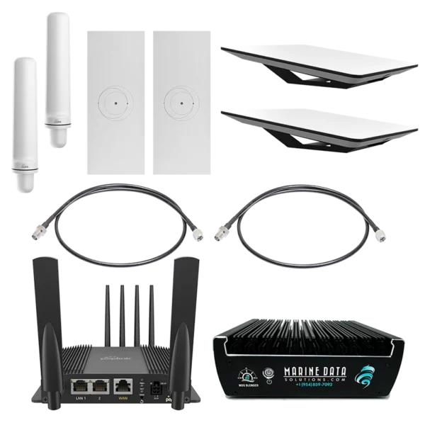 2 x Starlink High Performance, 1 x MDS, 1 x Pepwave Max BR 1 Pro Bundle