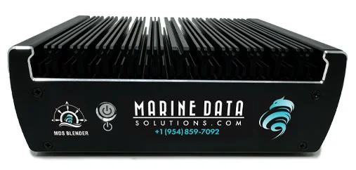 MDS Blender device installed on a yacht for seamless Starlink streaming