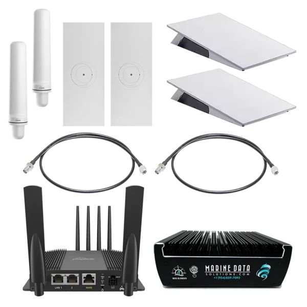 2 x Starlink High Performance, 1 x MDS, 1 x Pepwave Max BR 1 Pro Bundle