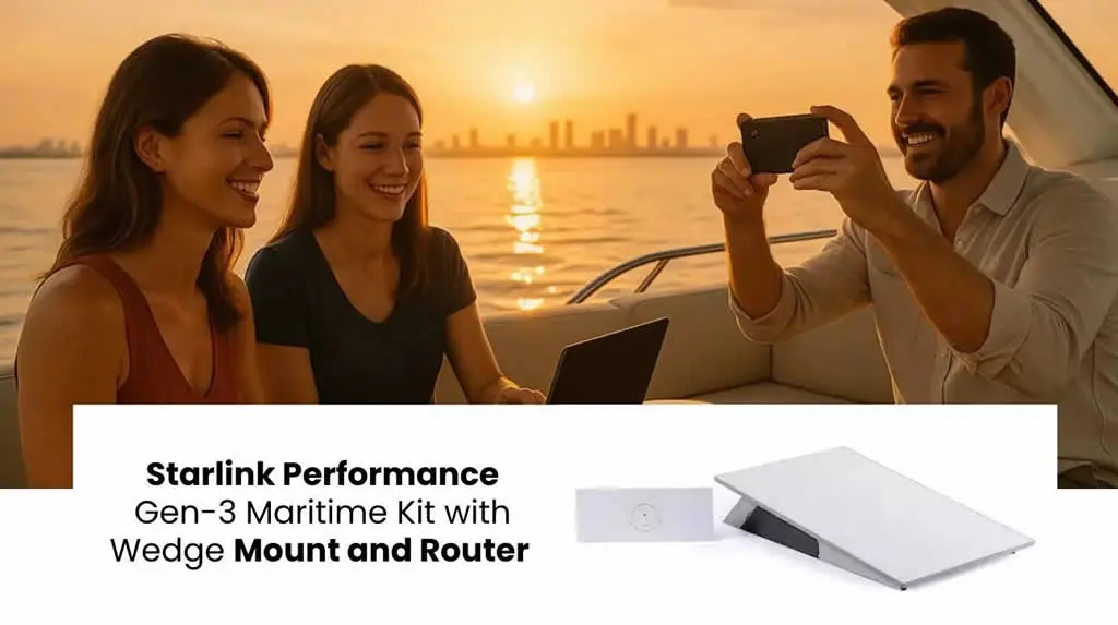 Performance Gen-3 Maritime Kit with Wedge Mount and Router – Speeds to 450Mbps