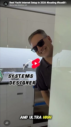Promotional video demonstrating MDS Blender marine network router for Starlink and hybrid yacht internet connectivity Fort Lauderdale